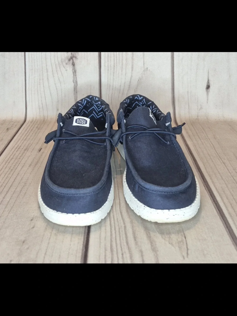 Hey Dude Men's Size 8 Wally Canvas Navy Casual Slip-On Comfort Shoes